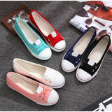 Women Casual Flats Lace up Shallow Shoes Autumn 2023 Fashion Comfortable Female Canvas Loafers Vulcanized Shoes Ladies