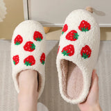 Cartoon Cotton Slippers for Women 2023 Winter Warm Soft Sole Indoor House Slippers Woman Flats Non Slip Couple Plush