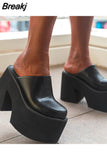 Minimalist Wedge Mules Sandals 2023 Spring Summer Shoes Walking Comfy Great Quality Dropship Women Shoes Mules