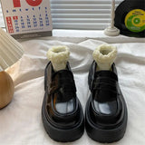 Loafers Lolita Flat Shoes Women College Leather Platform High Quality Shoes Style School Girls Jk Uniform Thick Sole