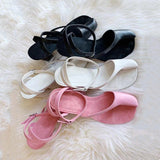 Breakj New Roman Sandals Women's Feel Side Empty Half Head Toe Split Large Size