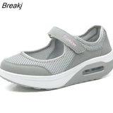 New Women's Light Fashion Breathable Mesh Wedge Heels Shoes Casual Shoes Mesh Outdoor Sports Running Designer