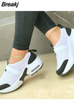 Mujer Women's Shoes 2023 Fashion Mesh Casual Sport Shoes Platform Wedge Sneakers Plus Size Flats Zapatillas