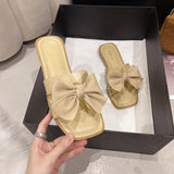 Women Slippers Summer Sandals Casual Flat Shoes Female Bowknot Casual Summer Shoes for Women Flip Flop Flats Chaussure
