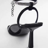 2024 Trend Rhinestone Sandals Women Platform Elegant Sandal Female Summer Sandles Bridal Shoes Open Toe
