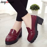 High School Student Shoes Girly Girl Lolita Shoes Cospaly Shoes JK Uniform PU Leather Loafers Casual