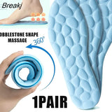 Insoles Damping Ergonomic Design Breathable Sweat-wicking Insole Foot Cobblestone Massage Cushioning Size