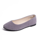 Spring Autumn Women Shoes Flock Flats Comfortable Flat Shoes Women Flats Loafers Shallow Slip on Shoes Red Black Plus