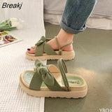 Internet Hot with Skirt Summer Fairy Style 2021 New Style Fashion Student Platform Roman Lady Sandal Flat