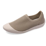 Knit Ballet Flat Slip on Women Loafers Breathable Mesh Single Shoe Comfort Soft Bottom Sneakers Round Toe Shallow