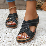Sandals Women Summer Shoes Women Elegant Low Heels Slippers Zapatos Mujer Wedge Heeled Sandals Female Platform
