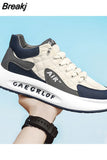 Men's Casual Thick Soled Sneakers Breathable Shoes 2023 New Autumn Men's Slip on Walking Flats Shoes Fashion Vulcanized