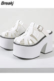 Super High Heels Platform Slippers High Heel Slippers Walking Punk Pumps Fashion Wedges High Heels Platform Woman