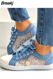 lace Flats Women Casual Shoes Lace-Up Leisure Sexy Mesh Match Comfortable Chaussure Femme Hollow for