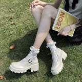 Mary Jane Small Leather Shoes For Women In Autumn 2024 Thin Cosplay Thick Soles, Thick Heels And High Heels Jk Single