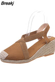 Shoes for Women Slip on Closed Toe Espadrille Platform Women Sandals 2023 Summer Shoes Platform Sandalias De Mujer