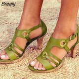 Women's Sandals Summer Roman Woman Shoes High Heel Retro Bohemia Shoes Female Comfortable 2022 Sandals Ladies Casual
