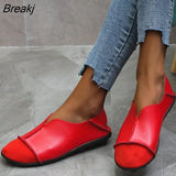 Women 2023 Leather Shoes Moccasins Mother Loafers Soft Flats Casual Female Driving Ballet Footwear Comfortable Round Head