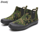 36-45 Men Boots Spring Autumn Male Botas Camouflage Shoes Hombre Booties High Top Round Toe Thick Bottom