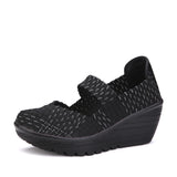 New Wedge Platform Weave Sandals Fashion Peep Toe Comforty Breathable Mom Shoes Female Casual Thick Bottom Sandalias