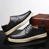 Leather men shoes lace up Breathable Casual Men oxfords Shoes Man Moccasins Driving Brand men shoes