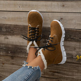 And Winter 2023 New Women's Shoes High-Top Leisure Thick-Soled Velvet Warm Snow Boots Flat-Soled Short