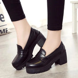 High School Student Shoes Girly Girl Lolita Shoes Cospaly Shoes JK Uniform PU Leather Loafers Casual