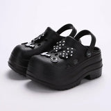 2024 Diy Hole Garden Shoes for Women Slippers Summer 2024 Soft Chunky Platform Sandals Woman Non Slip Beach