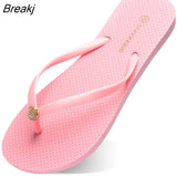 New Summer New Clip Toe Slippers Fashion Outdoor Flat Beach Sandals Female Anti-slip Casual Flip Flops Pantuflas De