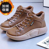 Women's Platform Sneakers 2023 New Fashion Women's Running Shoes Casual Hiking Leather Sneakers Zapatillas Winter