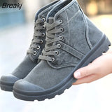 Early Winter Boots Men Canvas Shoes High top Casual Shoes Fashion Men's Boots Male Brand Ankle Botas