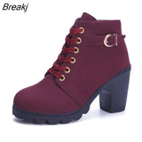 Women Boots 2022 Autumn Winter Boots Female Shoes Brand Ladies Ankle Boots Heels Shoes Woman Suede Leather