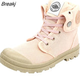 New Canvas Shoes Women Boots Palladium Style Fashion High-top Military Ankle Casual Shoes Female High Quality