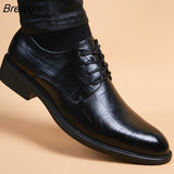 Black Men Suit Shoes Party Men's Dress Shoes Italian Leather Zapatos Hombre Formal Shoes Men Office Sapato Social