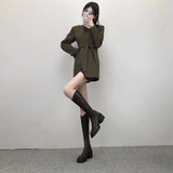 Brown Thick Heeled High Boots Children Look Thinner In Autumn And Winter Than Knee Boots, High Heeled Knight Boots, Thick Soles And Thin