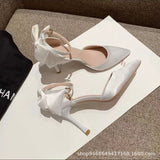 Breakj High-Heeled Women's 2023 New Summer Thin Heel Small Design Style Dress Wedding Shoes Bridesmaid