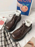 Shoes Ladies Oxfords Women's Clogs Platform Modis British Style Female Footwear Soft 2024 Leather Creepers Cute Cross