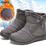 Women's Thick Plush Snow Boots Winter Waterproof Non-slip Platform Ankle Boots 2022 Women Warm Cotton Padded Shoes Botas