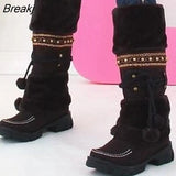 Warm Thickened Fur Over Knee High Heel Boots Women Shoes Fashion Sexy Botas Long Woman Footwear AH053 size 35-40