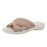 Breakj 2023 New Flat Cross Woven Soft Sole Large Size