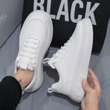 Men's Casual Shoes Leather White Shoes Vulcanized Comfortable Sneakers Men Athletic Sport Footwear Zapatos De