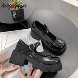 mary jane Lolita shoes Japanese Students JK Female High Heel Uniform College Girl Shoes Platform shoes Mary Jane