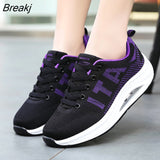 Woman Vulcanize Shoes Platform Casual Sneakers Women Shoes Flats Mesh Breathable Running Shoes Chunky Summer Sports