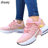Platform Sneakers 2022 New Fashion Plus Size Casual Sports Shoes Women Lace-up Mesh Breathable Women's Vulcanized