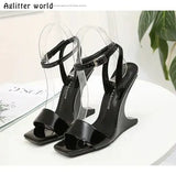 Sandals Women Shoes Special-shaped High Heel 10.5CM Wedges Women Summer Sandals Woman Shoes Ladies Classic Female