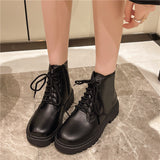 Breakj Black Handsome Martin Boots In Autumn