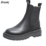 New Luxury Chelsea Boots Women Ankle Boots Chunky Spring Autumn Shoes Platform Ankle Boots Heel Boot Designer Women's