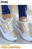 Ladies Sneakers Mesh Solid Color Lace Up Ladies Flats Outdoor Running Walking Shoes Comfortable Breathable Women's