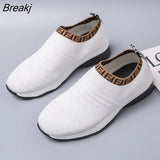 Women's Sports Running Shoes New Summer Mesh Breathable Slip-on Women's Sneakers Fashion All-match Casual Flat Shoes Plus