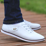 Men's PU Leather Business Casual Shoes Men's Outdoor Breathable Sports Shoes Men's Fashion Loafers Walking